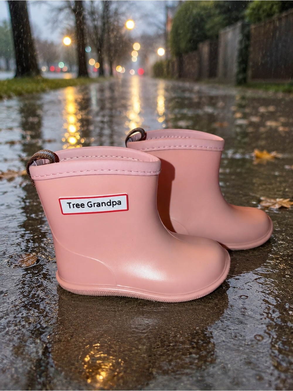 Tree Grandpa Rubber Boots NWOT Size 13 Little Kids Pink